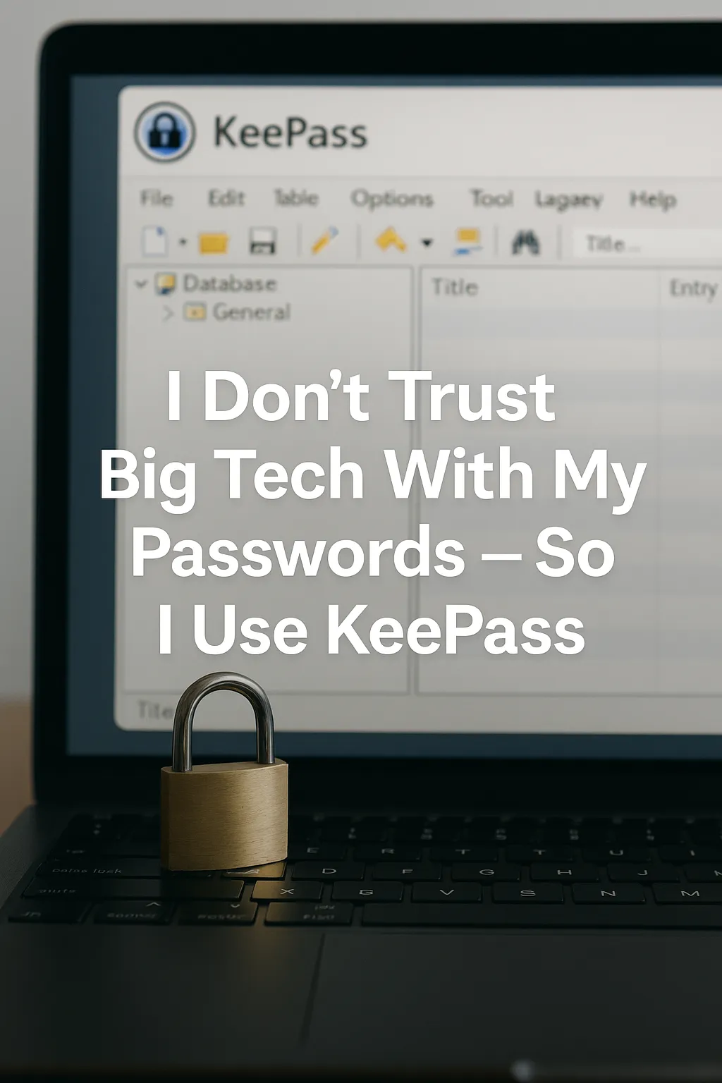 I Don’t Trust Big Tech With My Passwords — So I Use KeePass